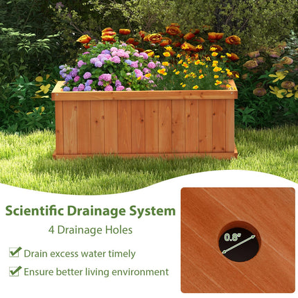 Dreamade Raised Garden Bed | 31”x14”x12” Wooden Planter Box with 4 Drainage Holes (1/2)