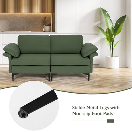 Dreamade 72.5" L Loveseat, 2-Seat Sofa Couch with Removable Armrest Pillows