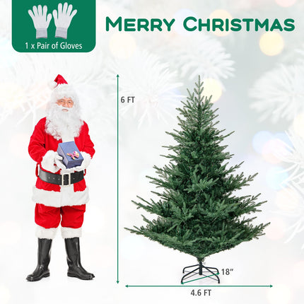 Dreamade 6FT / 7FT Pre-Lit Artificial Christmas Tree with PVC & PE Mixed Branch Tips