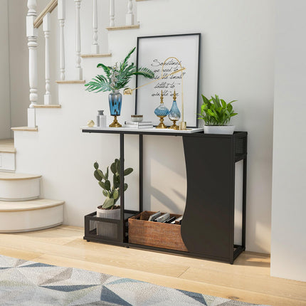 Dreamade 43.5" Console Table for Entryway - Modern Entry Table with Faux Marble Top