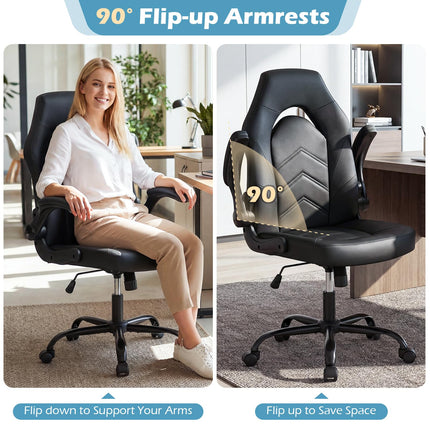 Dreamade Ergonomic Computer Desk Chair with Flip-up Arms