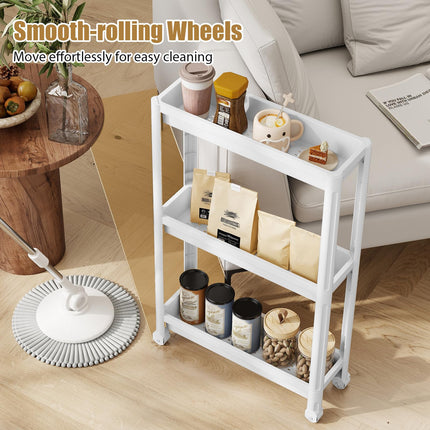 Dreamade 2-Pack 3-Tier Slim Rolling Storage Cart