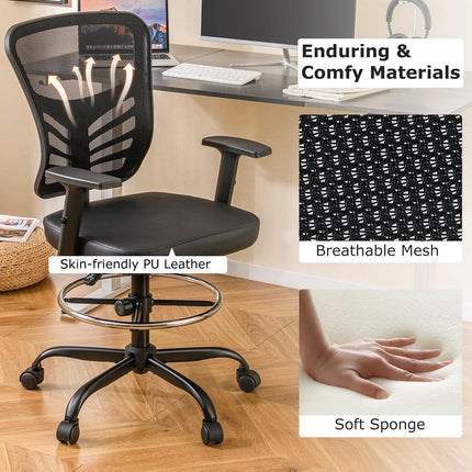 Dreamade Mesh Drafting Chair, Standing Desk Chair