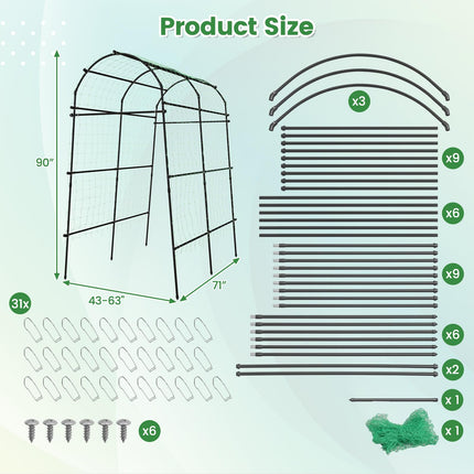 Garden Arch Trellis for Climbing Plants - Dreamade