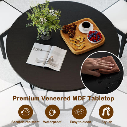Dreamade 47" Round Farmhouse Kitchen Table for 4