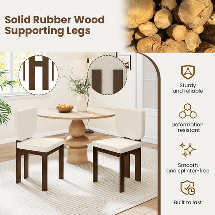 Dreamade Soft Sherpa Upholstered Kitchen Dining Room Chairs（2/4）