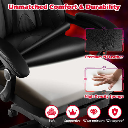 Dreamade Gaming Chair with Footrest for Adults