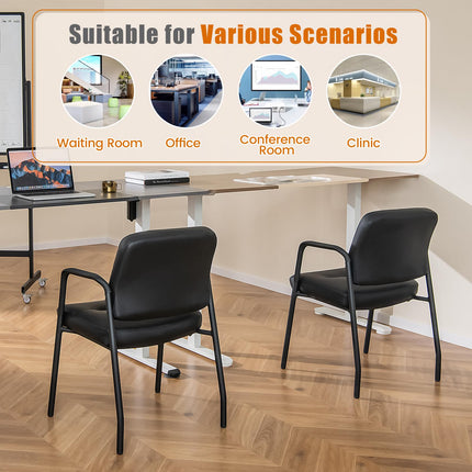 Dreamade Waiting Room Chair Set - Upholstered Reception Chairs with Mixed PU Leather
