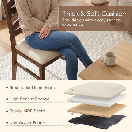 Dreamade Kitchen Chairs with Tall Backrests for Dining Room