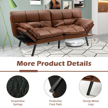 Convertible Memory Foam Futon Couch Sleeper - Dreamade