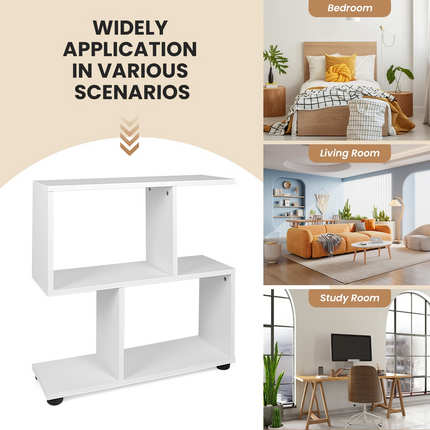 Dreamade 3-Tier Geometric Bookshelf