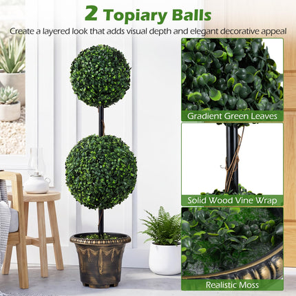 Dreamade 3 FT Artificial Boxwood Topiary Tree(1/2)