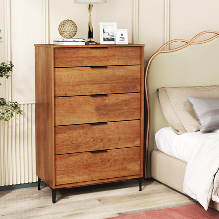 Dreamade Wooden Storage Cabinet with Anti-Tip Kit & Sturdy Metal Legs