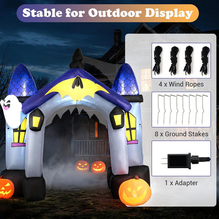 DREAMADE 9 FT Halloween Inflatable Haunted Castle Archway