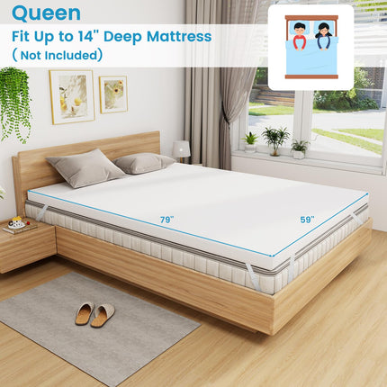 Dreamade 3 Inch Twin Memory Foam Mattress Topper, Gel Infused Topper with Removable Cover