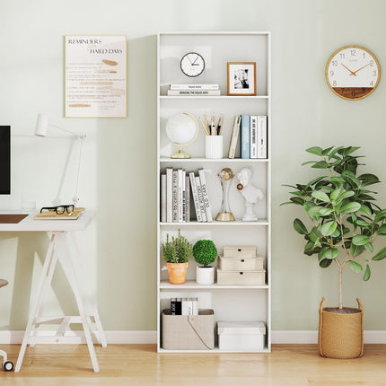 Dreamade 5-Tier Bookshelf Freestanding Bookcase with 5 Open Shelf