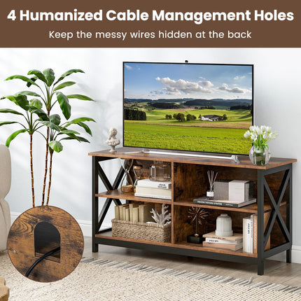 Dreamade TV Stands for Living Room - 3-Tier Media Console Table with Storage Shelves