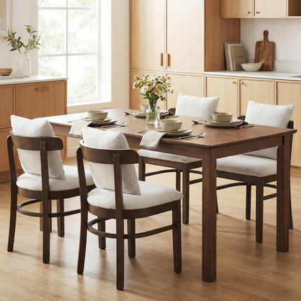 Dreamade Wood Dining Chairs Set of 2/4 w/Removable Pillow