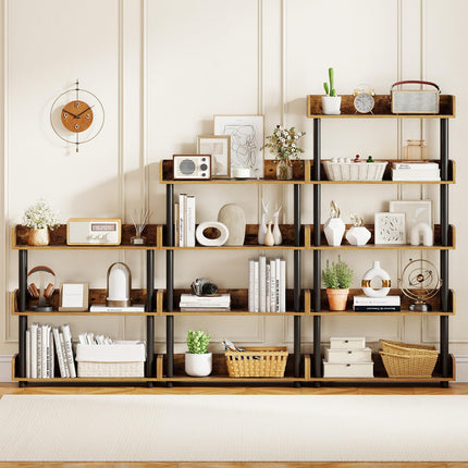 Dreamade 5-Tier Bookshelf with Anti-Tipping Kit & Open Storage Organizer for Living Room Bedroom