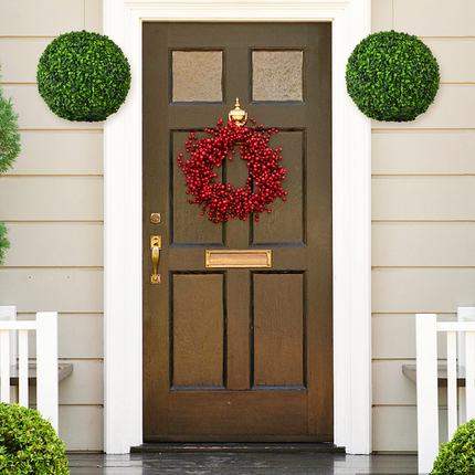 Dreamade 2 PCS 15.7 Inch Artificial Boxwood Topiary Balls - DreamadeUS