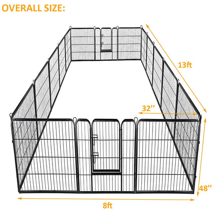 Dreamade 48 inch Dog Playpen with Door (16 pannels)