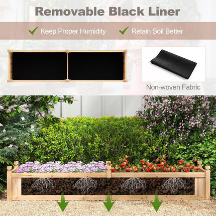 Dreamade Wood Raised Garden Bed with Corner Drainage
