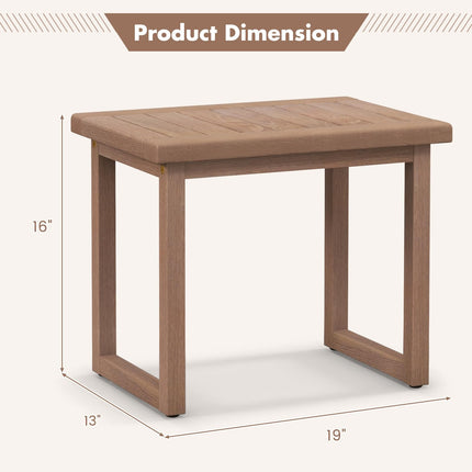 Dreamade Teak Shower Bench for Inside Shower, 19" Waterproof Teak Shower Stool with Non-Slip Foot Pads