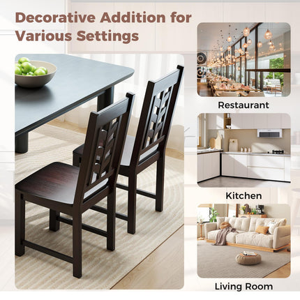 Dreamade Wooden Dining Chairs Set of 2/4