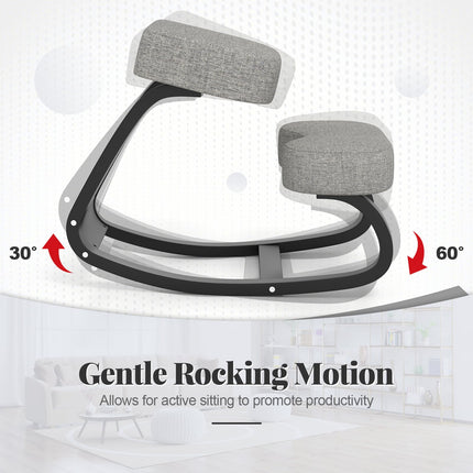 Dreamade Ergonomic Kneeling Chair, Rocking Posture Chair with Padded Cushion