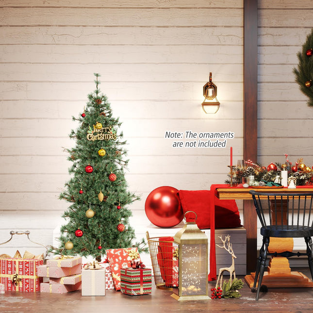 Dreamade Cashmere Christmas Tree with Pine Needles LED Lights with Bulb Cover
