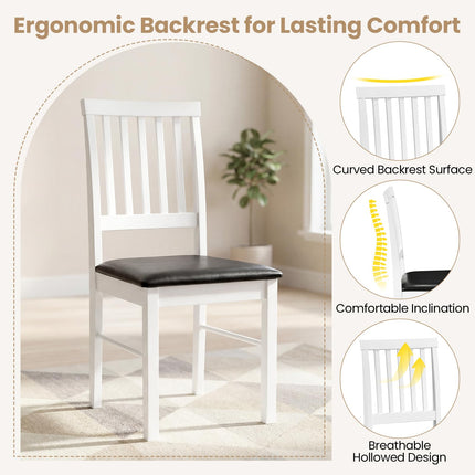 Dreamade Modern Mid Century Dining Room Chairs with Hollowed Backrest