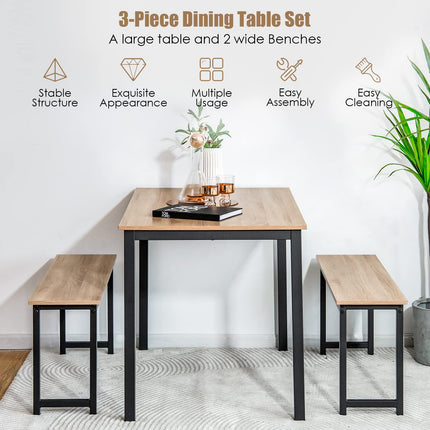 Dreamade Dining Table Set for 4, Industrial Kitchen Table Set
