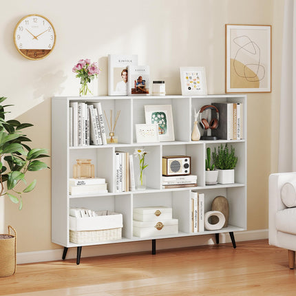 Dreamade 10 Cube Bookcase with 5 Metal Legs for Living Room
