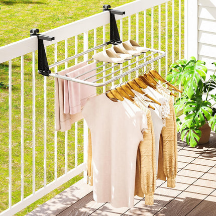 Dreamade Portable Clothes Drying Rack 25.5"/31" Aluminum Hanging Laundry Rack