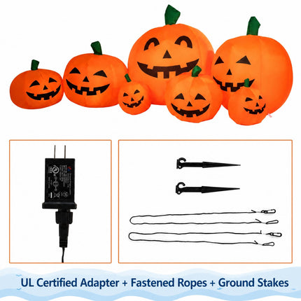 DREAMADE 7.5 FT Halloween Inflatable Pumpkins Blow Up Jack-o-Lantern