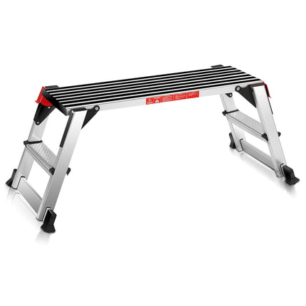 DreamadeAluminum Platform Non-Slip Folding Work Bench Drywall Stool Ladder 330lbs Capacity