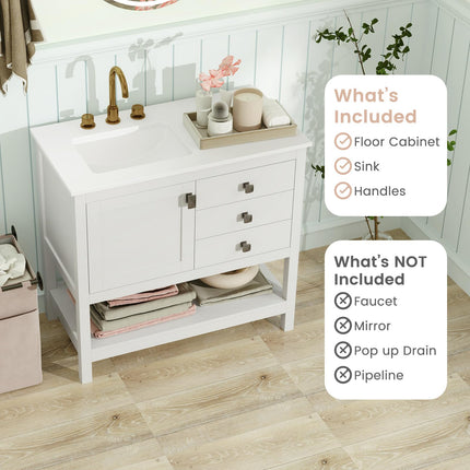 Dreamade Bathroom Vanity with Ceramic Sink