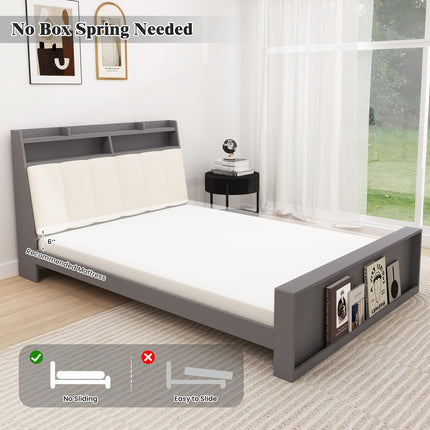 Dreamade Full Size Bed Frame with Storage