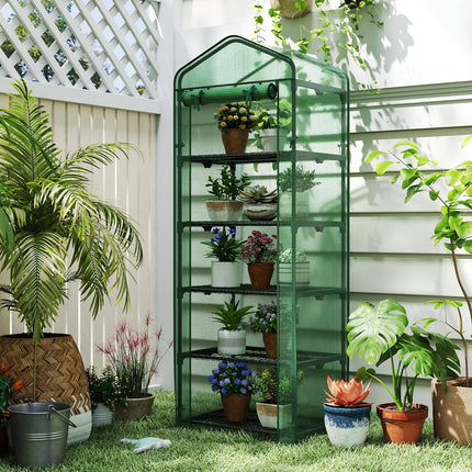 Dreamade Mini Greenhouse Portable Plant Grow House with 5 Tier Shelves
