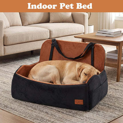 Dreamade Orthopedic Dog Car Seat for Medium Dogs up to 55 lbs (32'' x 21'' x 18'')