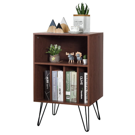 Dreamade End Table Record Player Stand, Turntable Stand Record Storage Cabinet