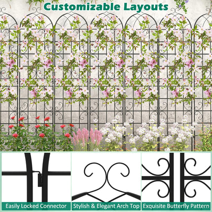 DREAMADE 86.5"x20" Garden Trellis with Protective Coating for Clematis