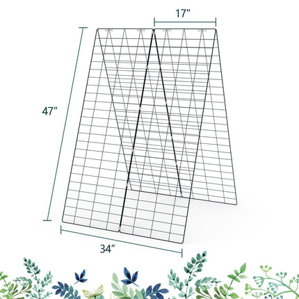 Dreamade 4 Panels Cucumber Trellis A-Frame Garden Trellis for Plant Climbing