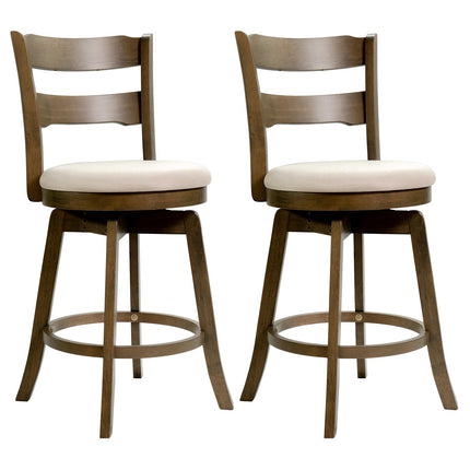 Dreamade 25" Swivel Bar Stools Set of 2/4 with Fabric Upholstered Seat