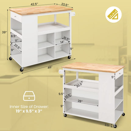 Mobile Kitchen Island Cart - Dreamade