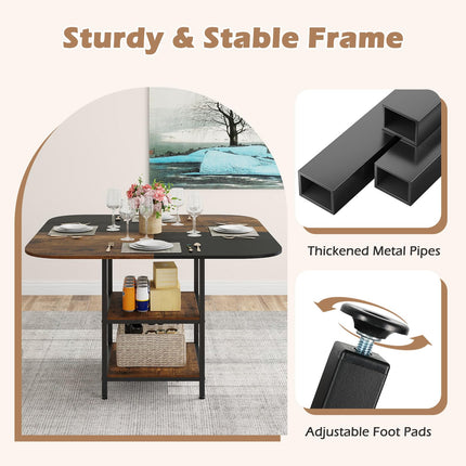 Dreamade 47.5-inches Dining Table for 4 Square Kitchen Table