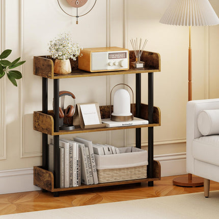 Dreamade 3-Tier Bookshelf | 3 Shelf Bookcase for Living Room Bedroom Study
