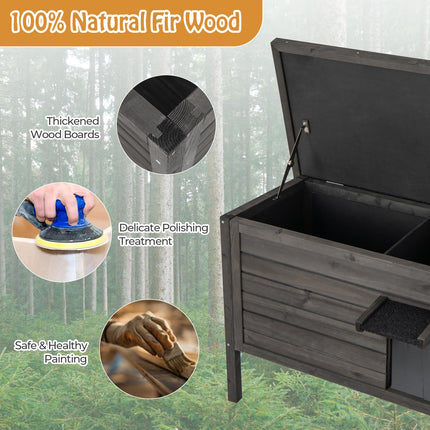 Dreamade Outdoor Cat House - Weatherproof Feral Cat Shelter with All-Round Foam Insulated