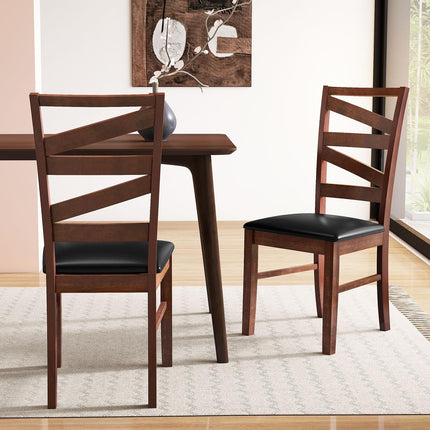 Dreamade Wooden Dining Chairs Set of 2/4 Farmhouse Kitchen Chairs with Rubber Wood Legs