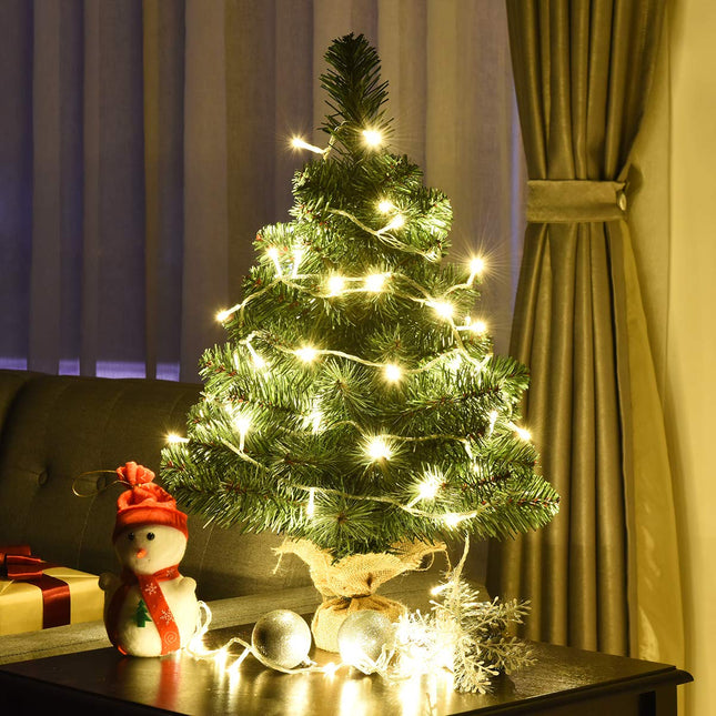 DREAMADE 3 FT Entryway Artificial Christmas Tree with 96 Branch Tips, Stable Cement Base